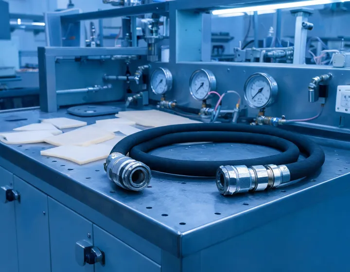 Hydraulic hose validation bench